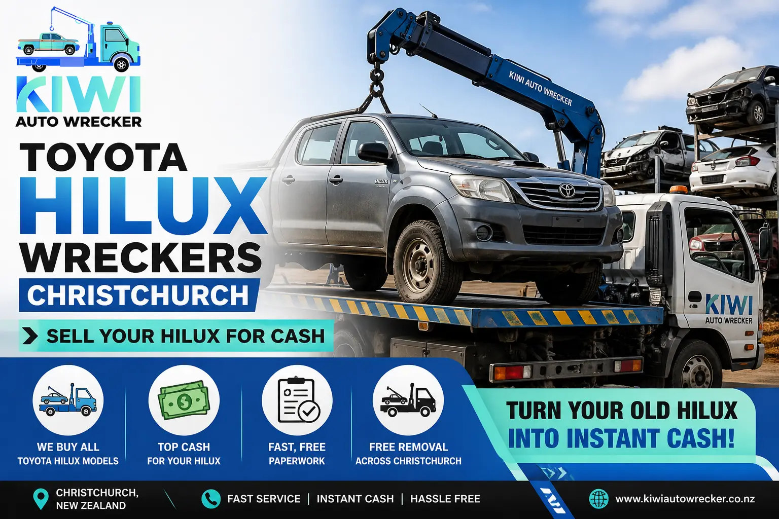 Toyota Hilux Wreckers Christchurch: Sell Your Hilux for Cash