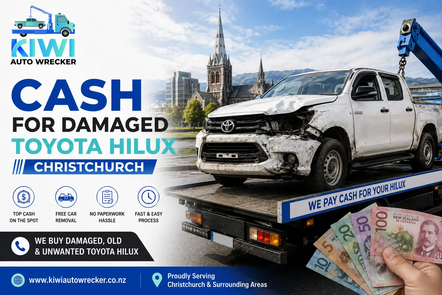 cash for damaged toyota hilux christchurch